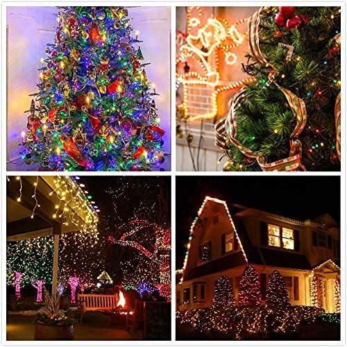 100 LED C9 Halloween String Lights - 66FT Waterproof Twinkle Lights with 8 Modes & Timer for Indoor/Outdoor Decor (Orange, Purple, Green) - 2-Pack