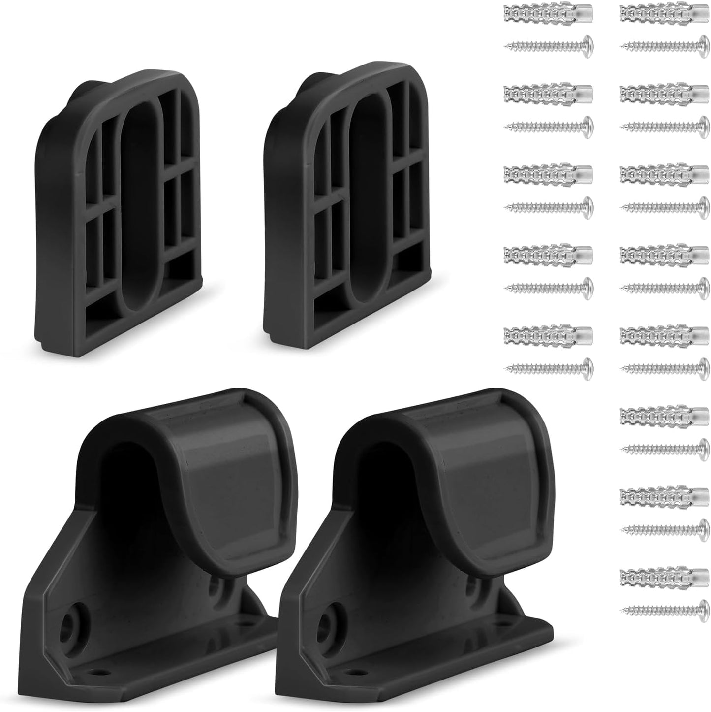 Veraste Retractable Baby Gate Replacement Parts, Original Hardware Set (Including 2 x Latchs + 2 x Brackets + 1 Set of Screws) for Retractable Gate Asin B0CH1C55L5/B0CH1DBKX3/B0D2SGY19B(Black