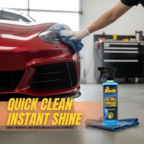 Ducky Products Quik Clean & Wax - Versatile Spray Cleaner for Car, Boat, Motorcycle & RV - 16 oz