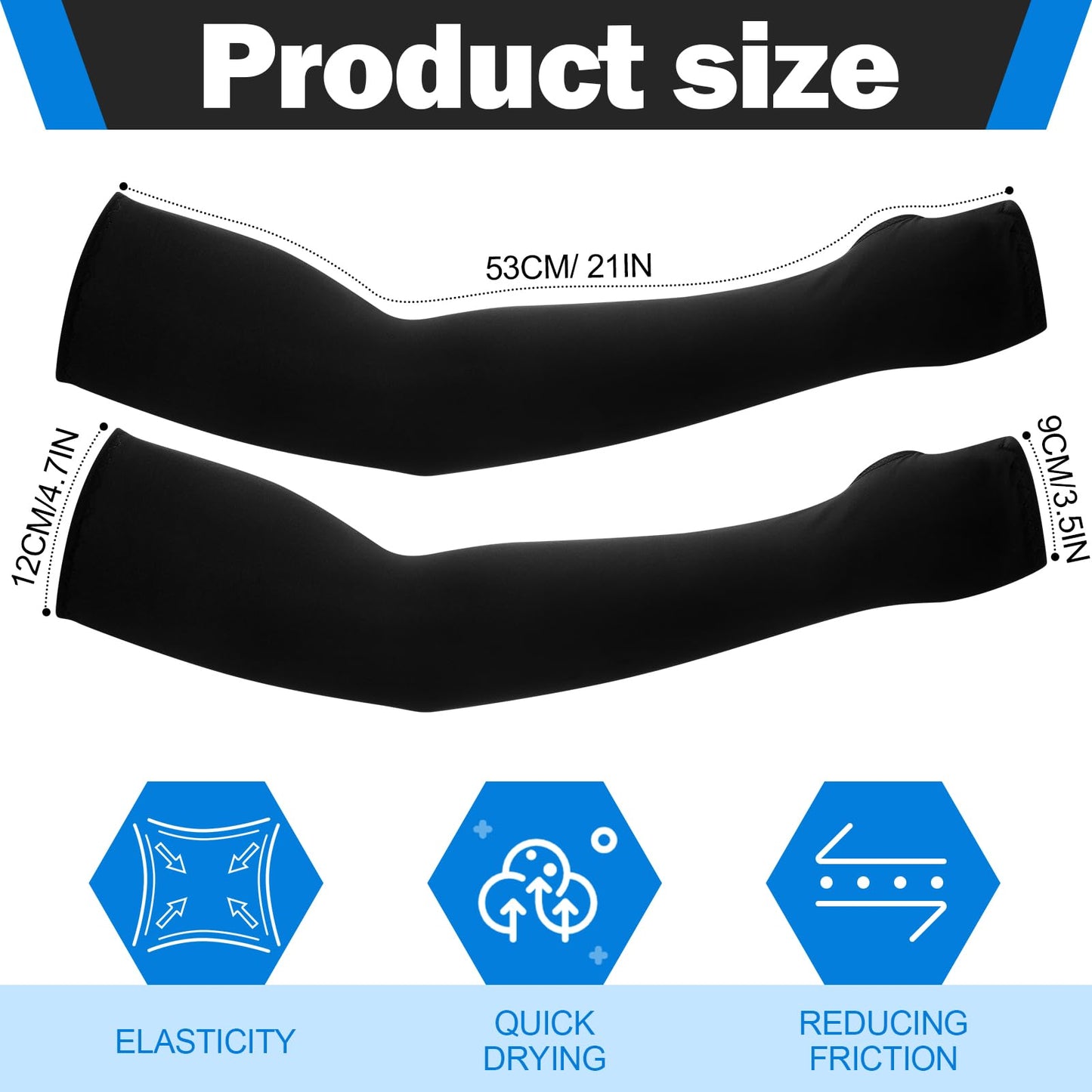 Jeere 3 Pairs Gaming Arm Sleeve PC with Thumb Hole UV Sun Protection Cooling Compression Sleeves Cover for Esports Gamers Men Women Gift