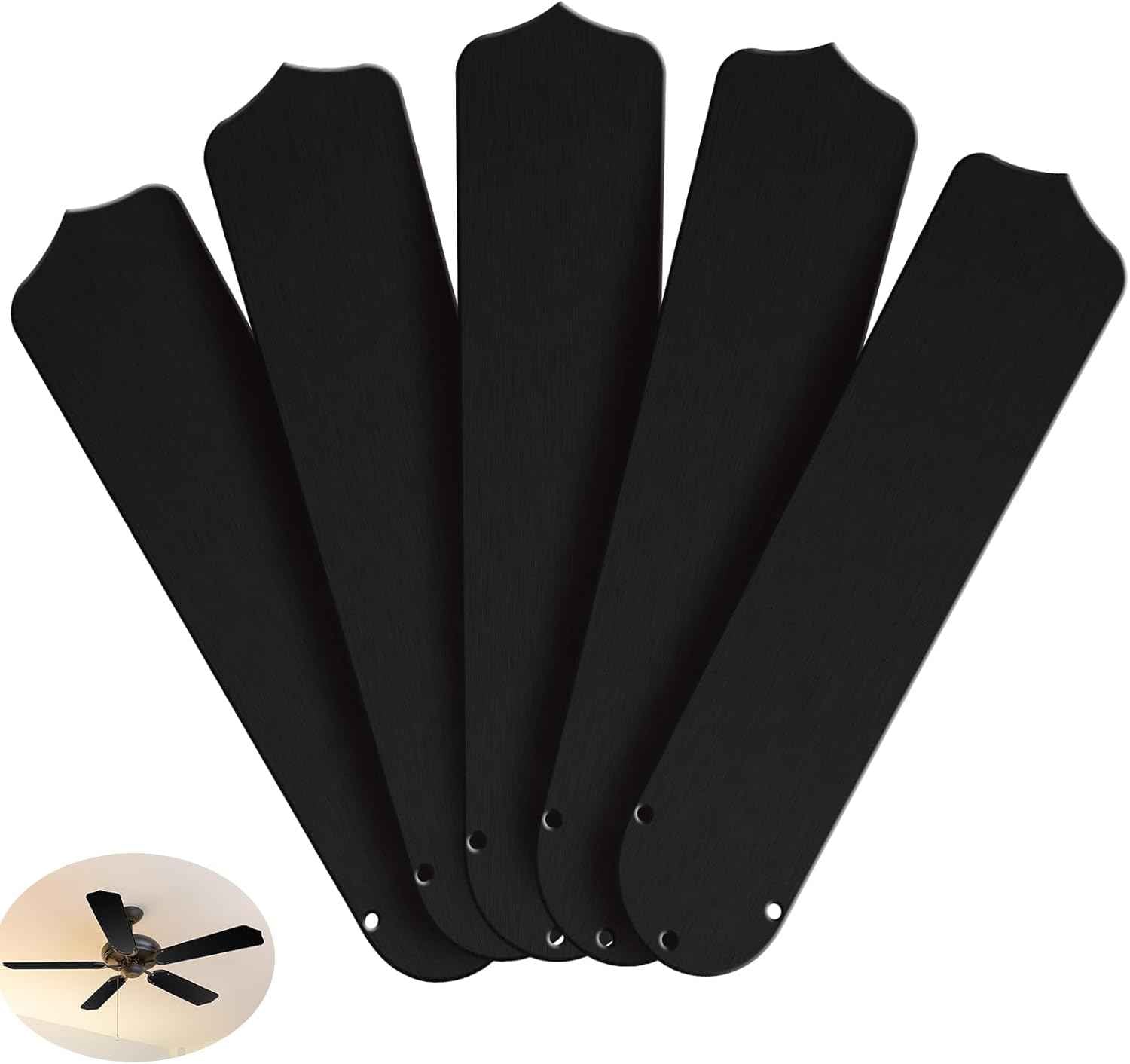 42-Inch Waterproof Replacement Fan Blades - 5 Pcs for Indoor/Outdoor Ceiling Fans