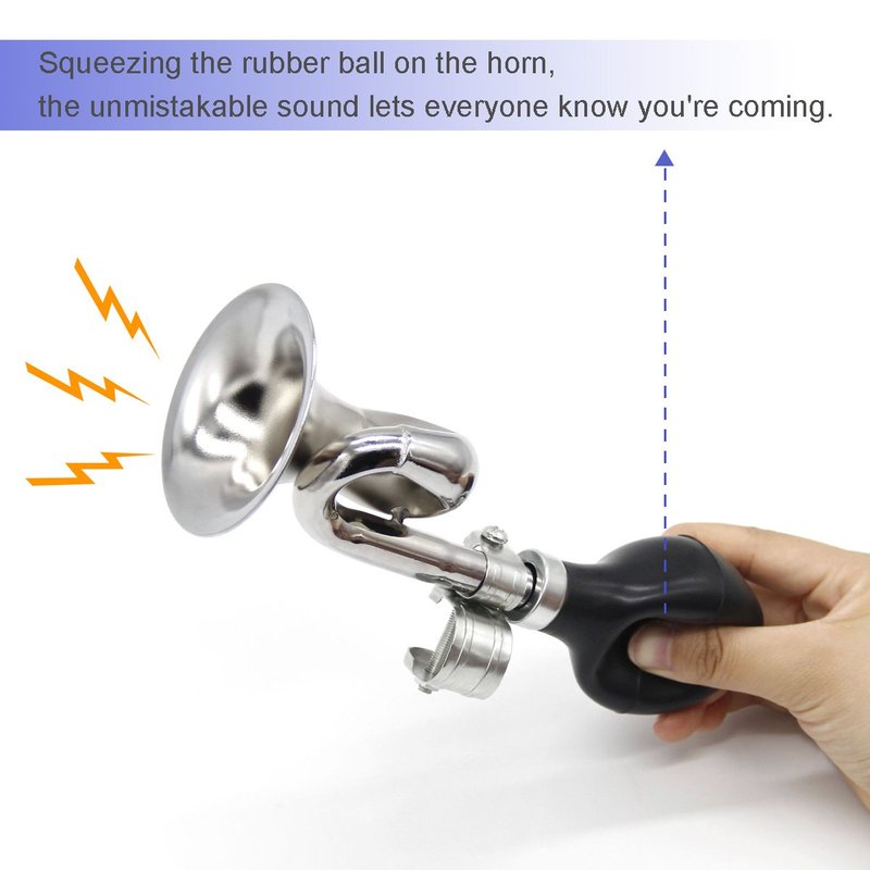 Coolrunner Classic Clown Bugle Horn Metal Bike Horn Bicycle Bell for Vehicles Golf Cart