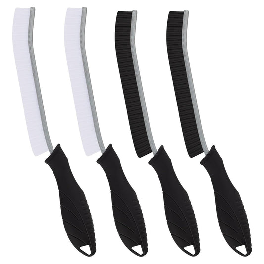 Toilet Brush, 4 Pcs Bathroom Cleaning Brush, Gap Scrub Brush with Hanging Hole, Multifunctional Hard Bristle Crevice Cleaning Brush, Cleaner Tools for Sinks, Tub, Shower, Tile, Toilet Seat (4, Black)