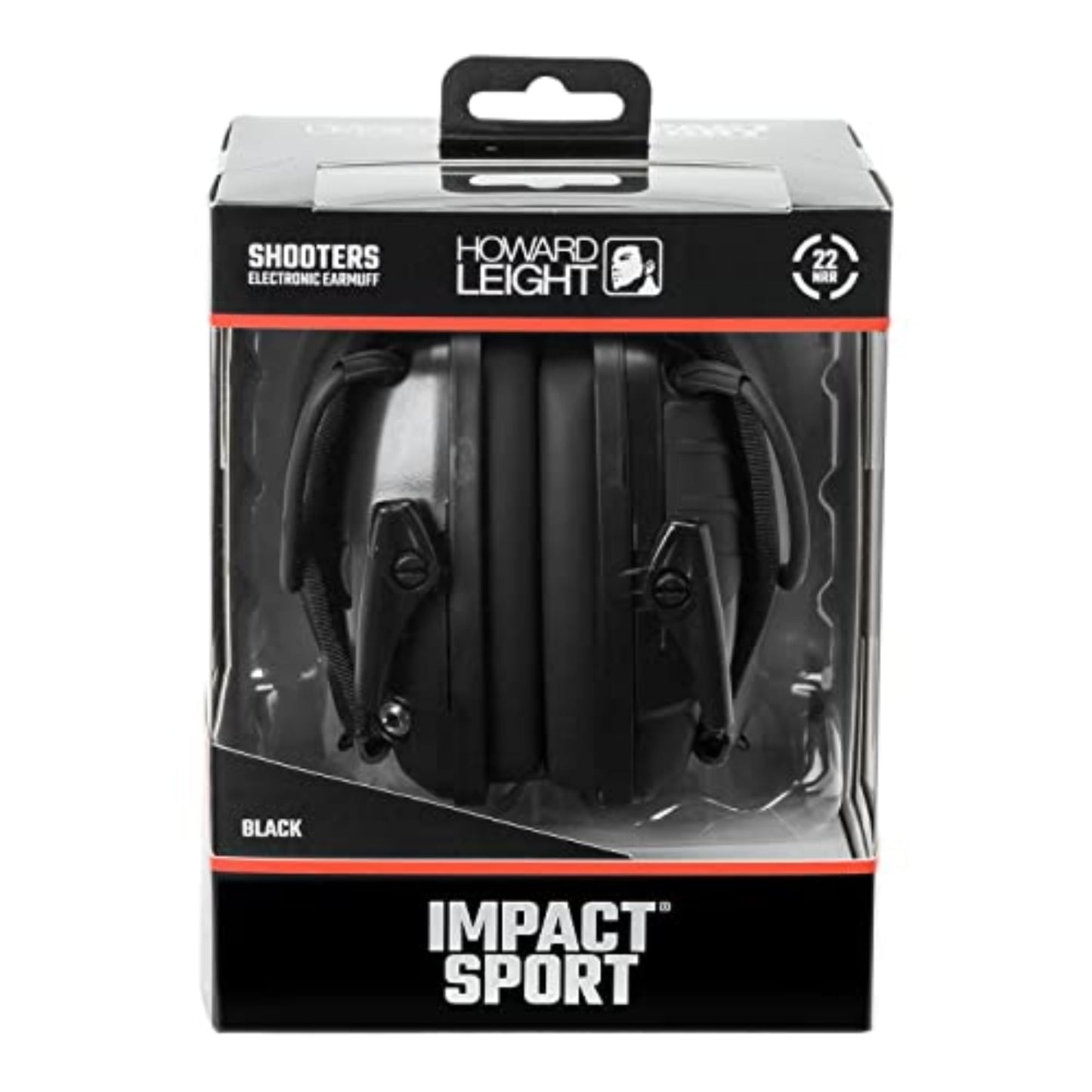 Howard Leight Impact Sport Electronic Earmuff, Med/Large, Black (R-02524) (Pack of 6)