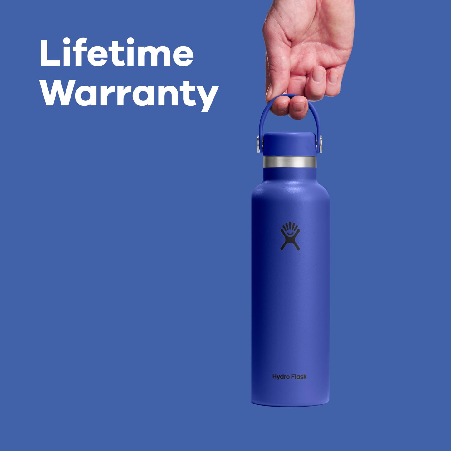 Hydro Flask Water Bottle - Insulated Stainless Steel - Non Spill, Leakproof in 24 Oz Tonal White
