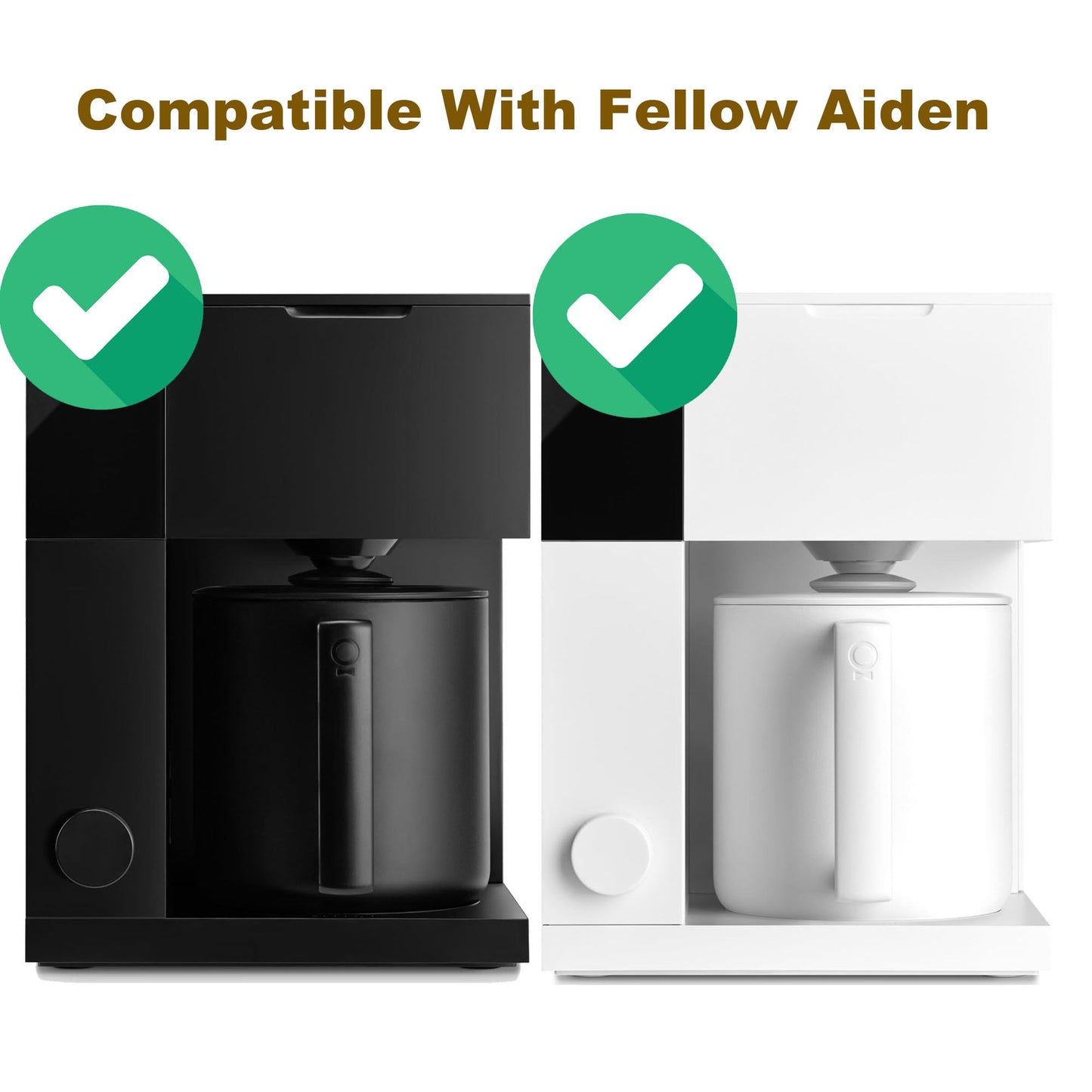 100 Count Basket Coffee Filters,Flat Bottm Paper Filter Compatible With Fellow Aiden Coffee Maker,Work With Batch Brew Filter Basket