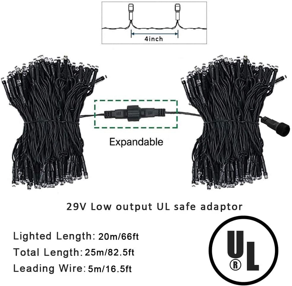 500 LED Christmas String Lights - 164 FT Waterproof RGB Fairy Lights with Remote & Timer for Indoor/Outdoor Holiday Decor