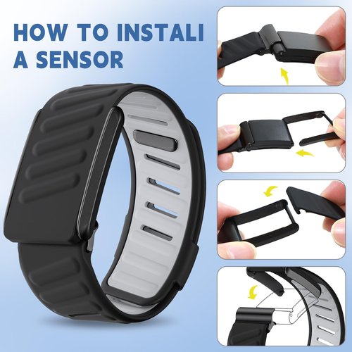 HQzon Silicone Watch Band Compatible with WH00P 4.0 and Whoop 3.0, Soft Waterproof Sport Watch Band for Men and Women