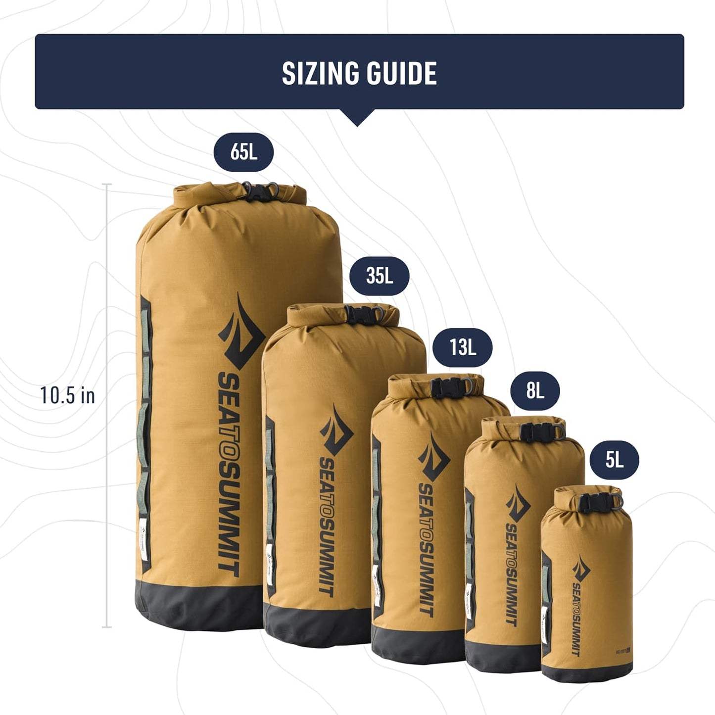 Sea to Summit Big River Dry Bag - Heavy-Duty Waterproof Storage, 8L, Surf Blue
