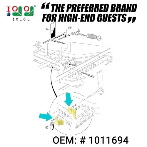 10L0L 2Pcs Golf Cart Accelerator Bearing Bracket for Club Car DS 1981-2011 Gas & Electric 1011694