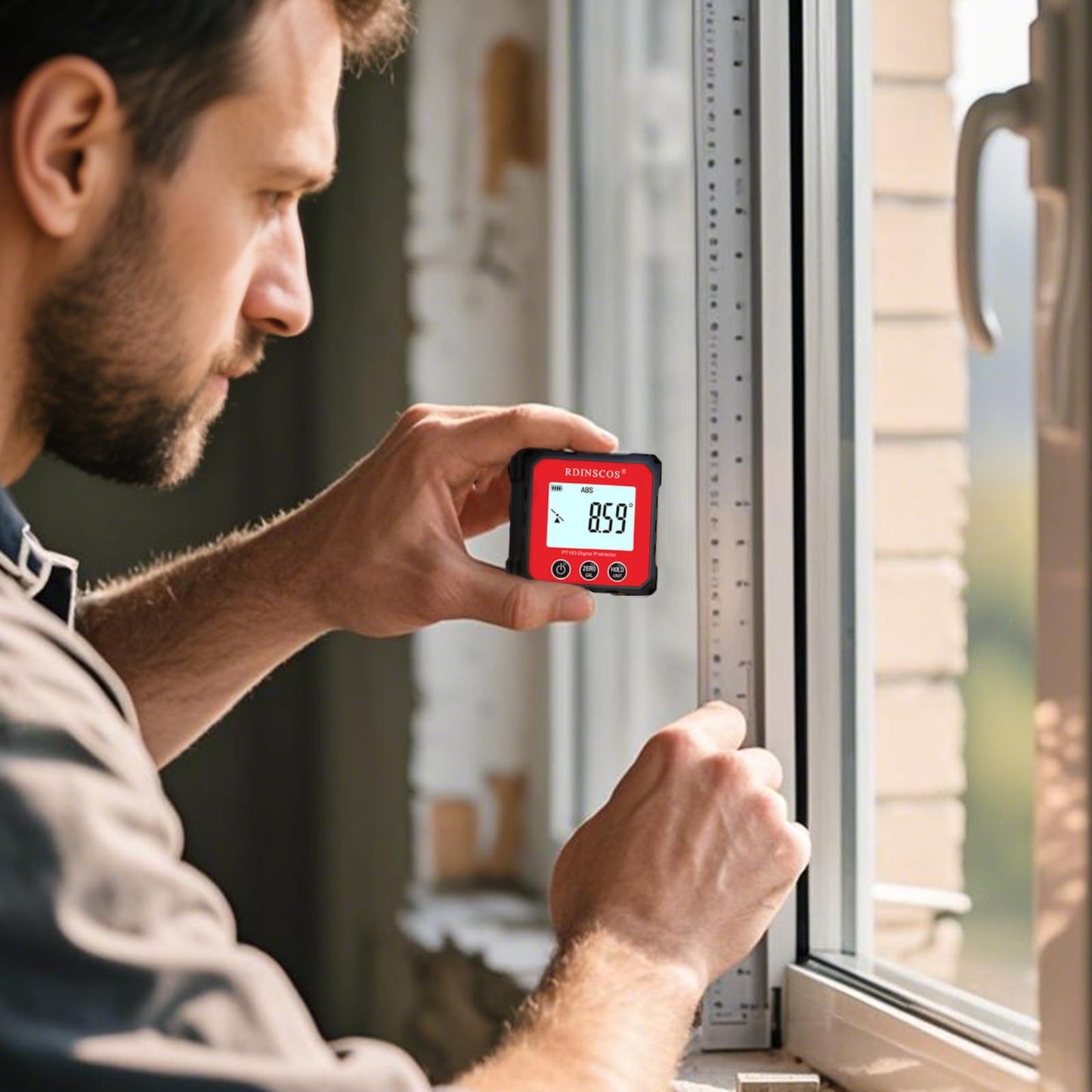 Rechargeable Digital Angle Finder Magnetic Table Saw Angle Finder Tool Inclinometer -4 of 90 Degree Finder Angle Cube Digital Protractor Bevel Gauge for Woodworking Micro Jig (PT183)