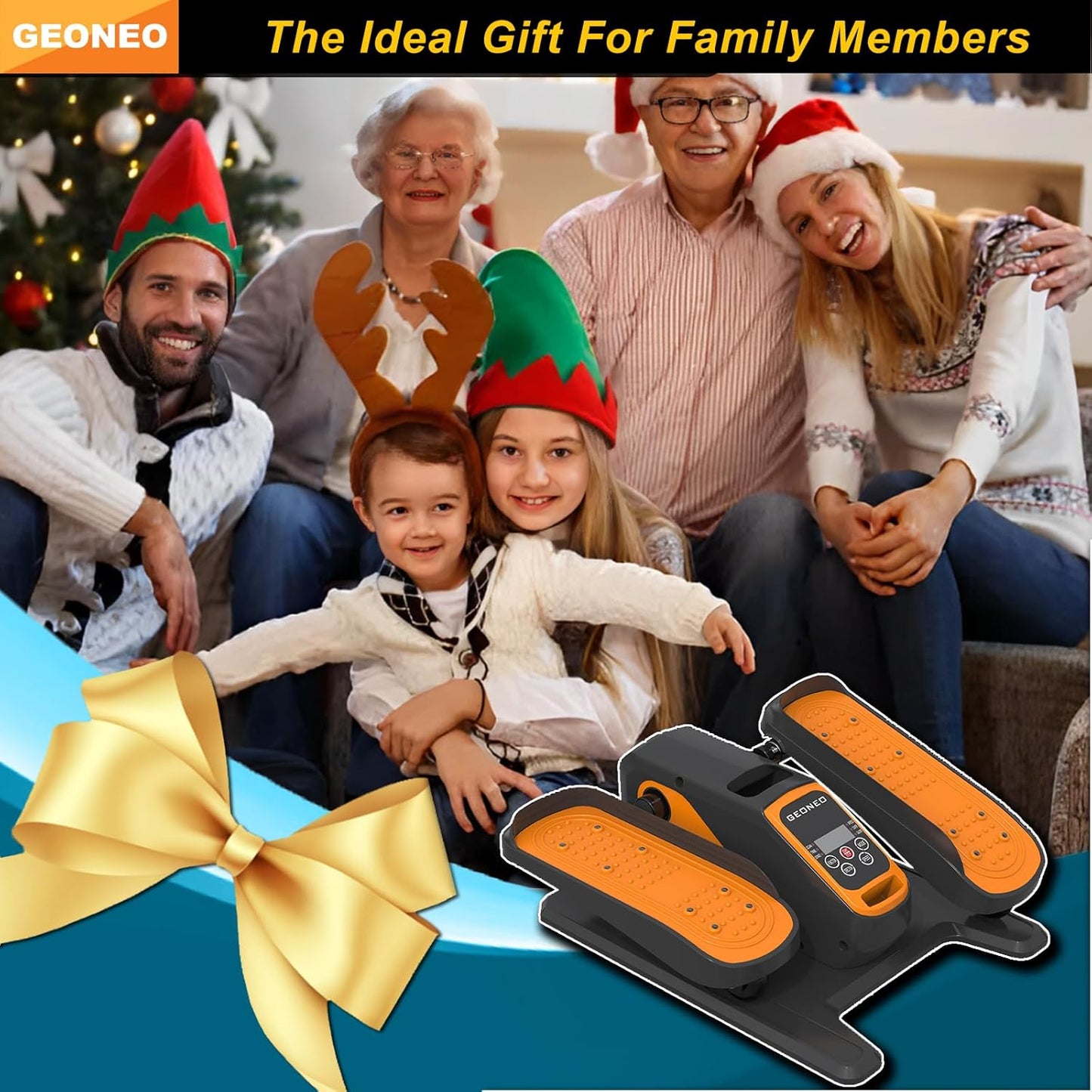 Under Desk Elliptical | Electric Exerciser for Seniors - Quiet, Compact Design with Remote Control & 12 Speeds