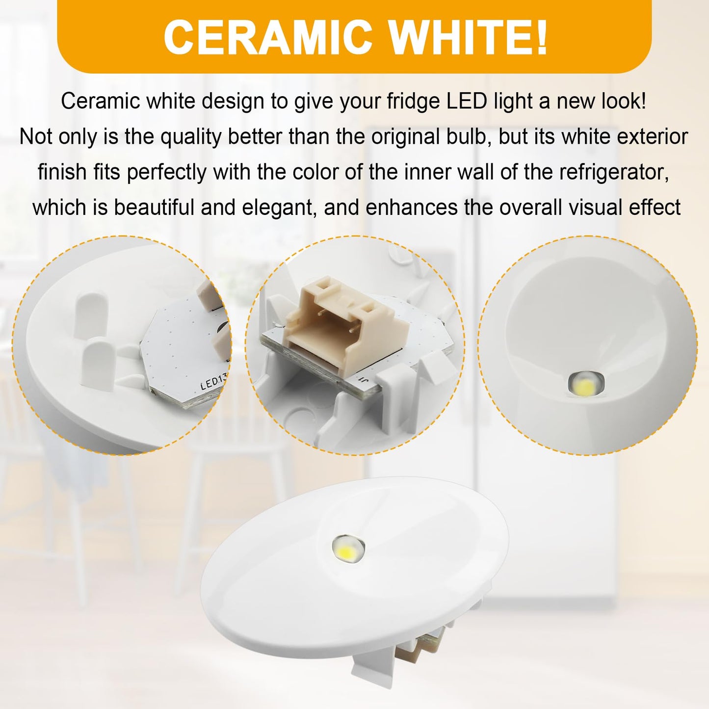 Aulpq Refrigerator LED Light Assembly for Ge Led Refrigerator Light Bulb Covers Assembly WR55X11132-2025 New Up (1 Pcs)