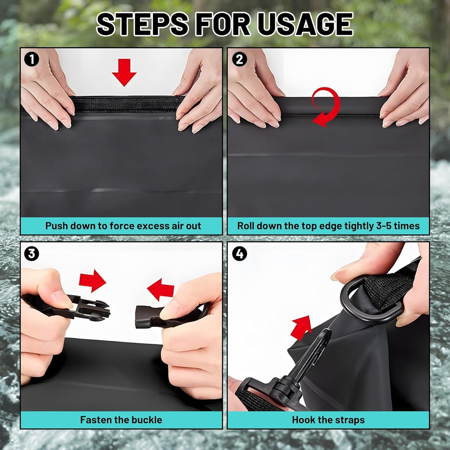 Skiennix Waterproof Dry Bag - Lightweight Roll Top Backpack for Kayaking, Fishing & Camping | 2L-40L Sizes