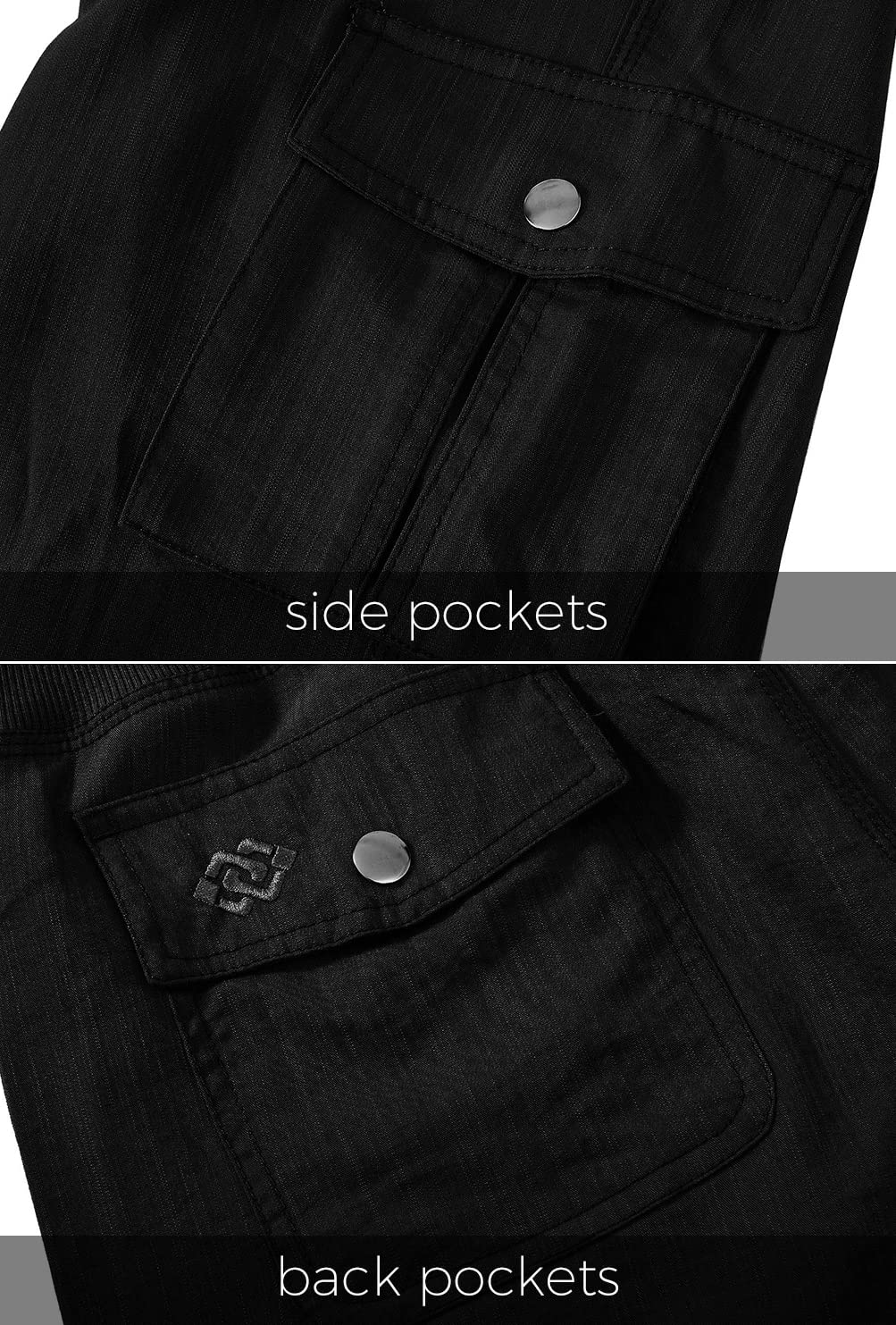 MoFiz Womens Capris with Pockets Loose Fit Casual Capri Pants Dressy Lightweight Ladies Baggy Cargo Pants for Hiking Black 3XL