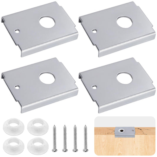 Nkiy Quen 4 Pcs N7192 Bi-fold Door Repair Bracket,Stainless Steel Bifold Door Repair Kit Fit for 1-3/8 in,Bifold Door Hardware Kit for Folding Pocket Accordion Barn Doors