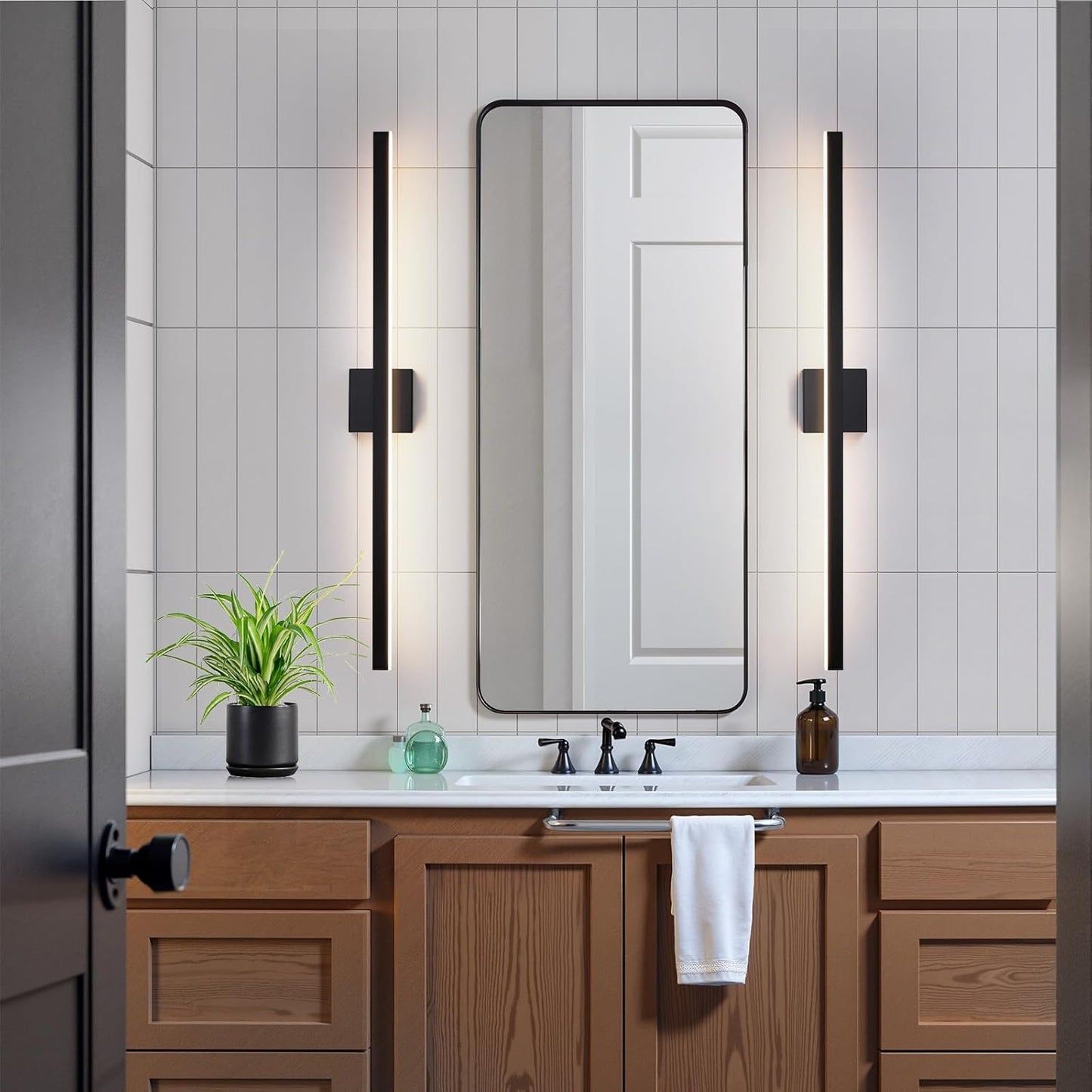 24-Inch Dimmable Gold Bathroom Vanity Light - Modern LED Bar Fixture for Over Mirror