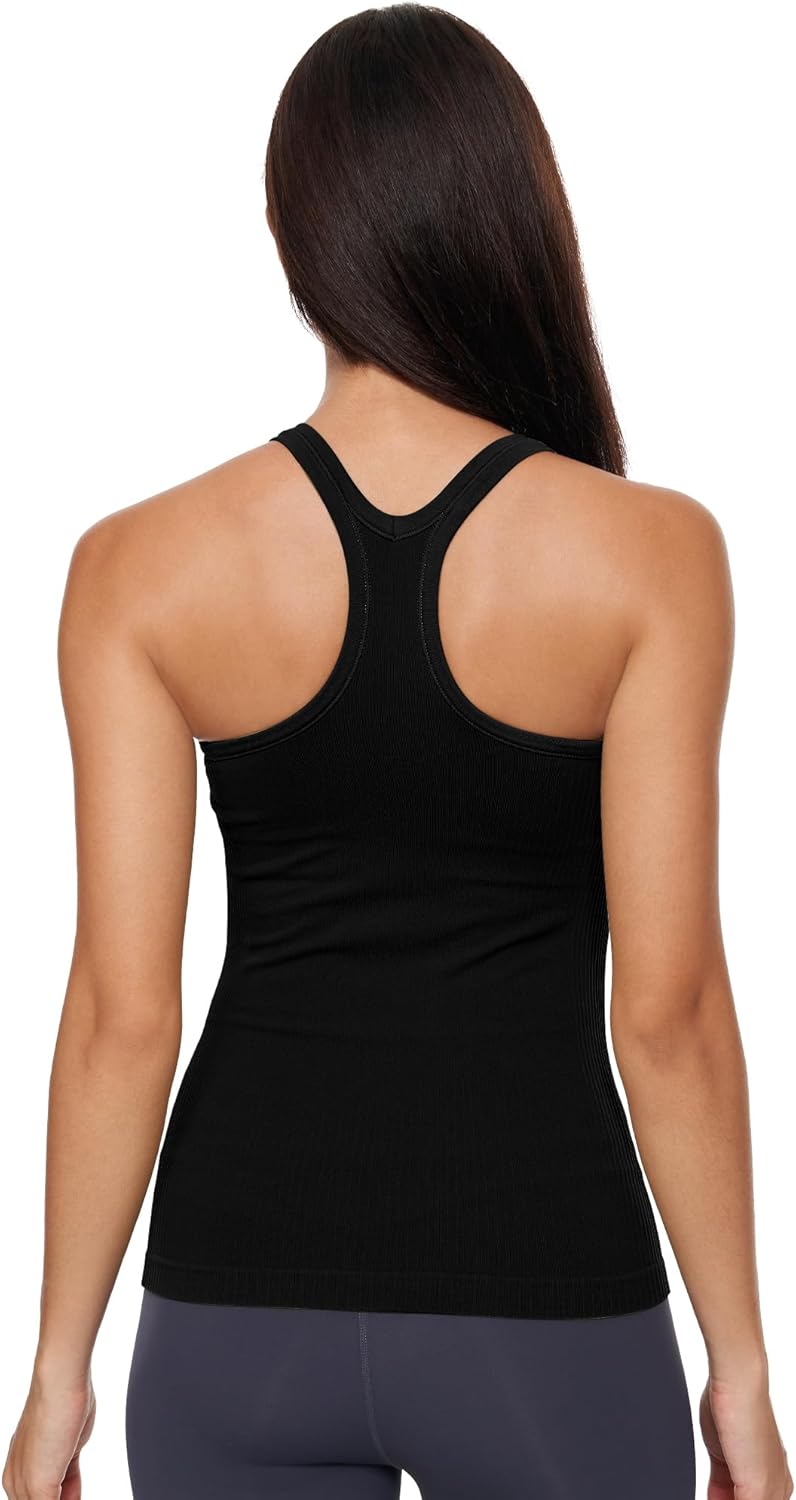 Sphinx Cat Yoga Racerback Tank Top - Women's Built-In Bra Fitness Shirt | Padded Sports Bra