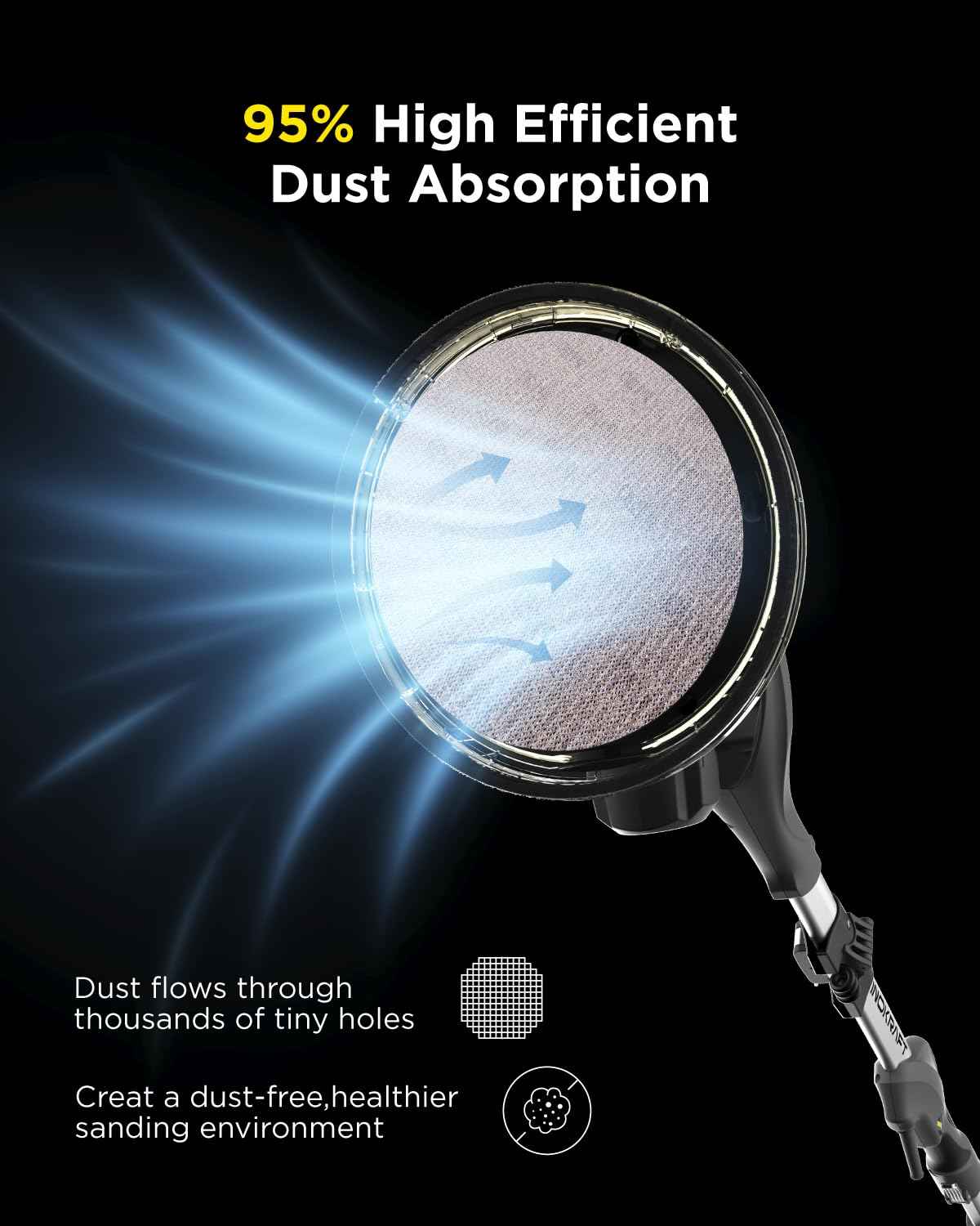 InoKraft Mesh Abrasive 9 inch Drywall Sander Sandpaper, Dust-Free Hook and Loop Drywall Sanding Disc (240 grit - 10pcs)