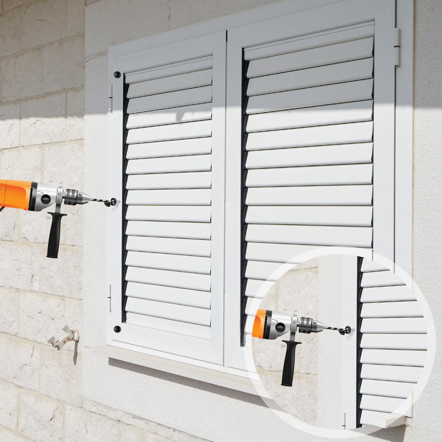 Zhengmy 3 Inch Shutter Screws and Caps Bulk Shutter Fasteners 304 Metal Stainless Steel Screws with Vinyl Caps for Outside Windows Hardware Railings Furniture(24 Set,Black)