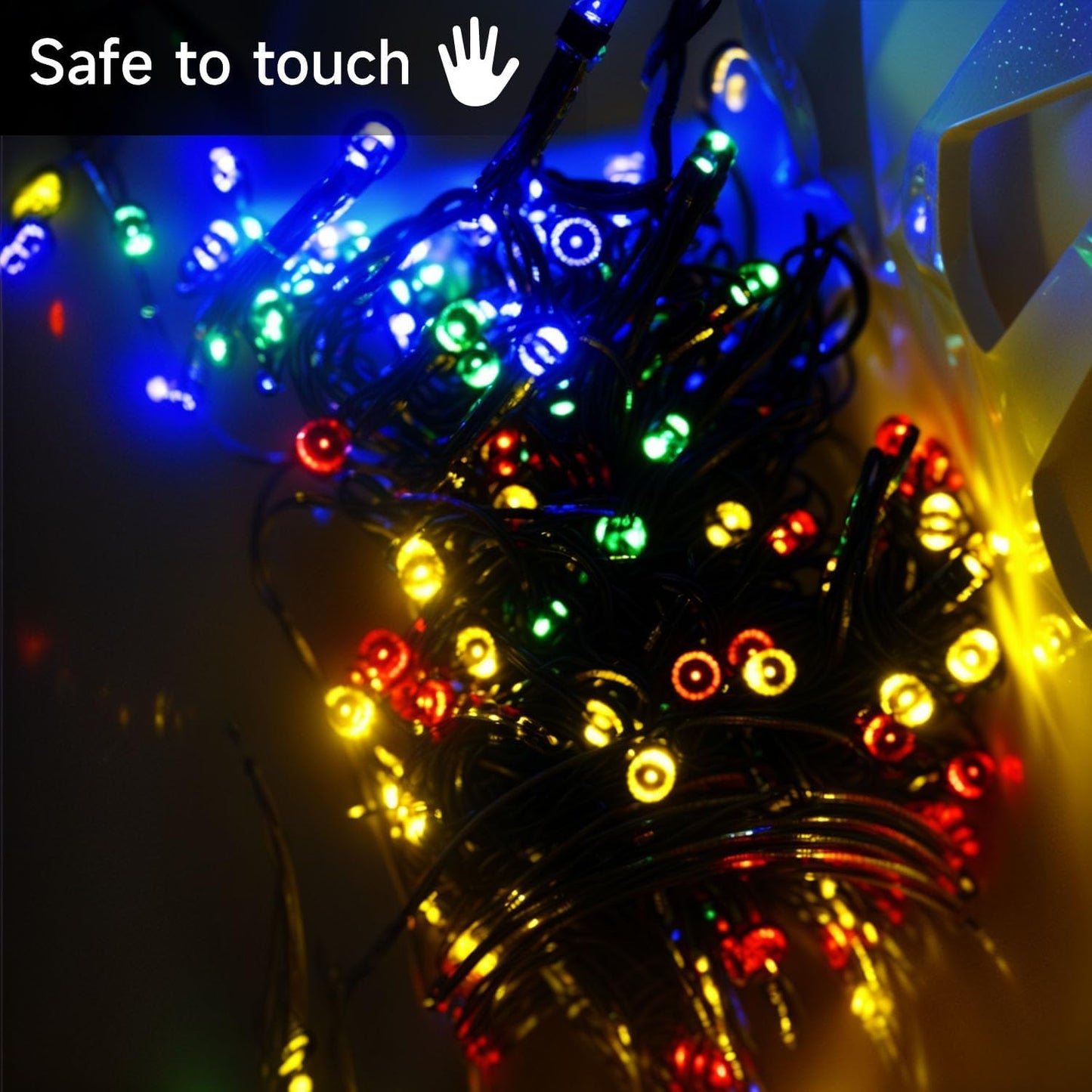 Electight Solar Fairy Lights Outdoor, 66FT 200 LEDs Solar Powered String Lights with 8 Lighting Modes, Waterproof Solar Fairy String Lights for Outside, Christmas, Holiday (Multicolor)