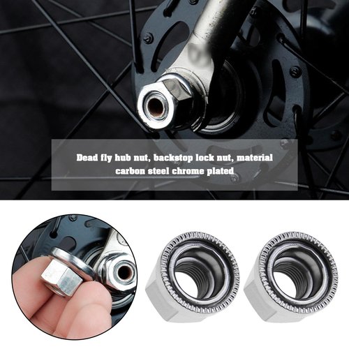 Micro Traders 6Pcs M9 Wheel Nuts M10 Axle Wheel Nuts Bicycle Wheel Nuts Replacement Hub Large Flange Axle Nut Accessories for Bicycle Silver