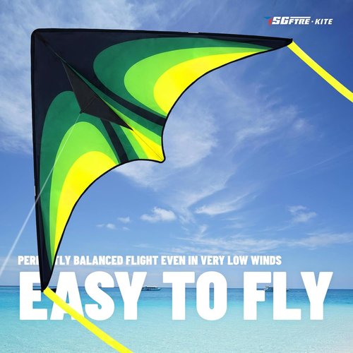Delta Kite Set - Easy Launch for Kids & Adults | Perfect for Beach & Park Fun (Speed Triangle - G, 1)