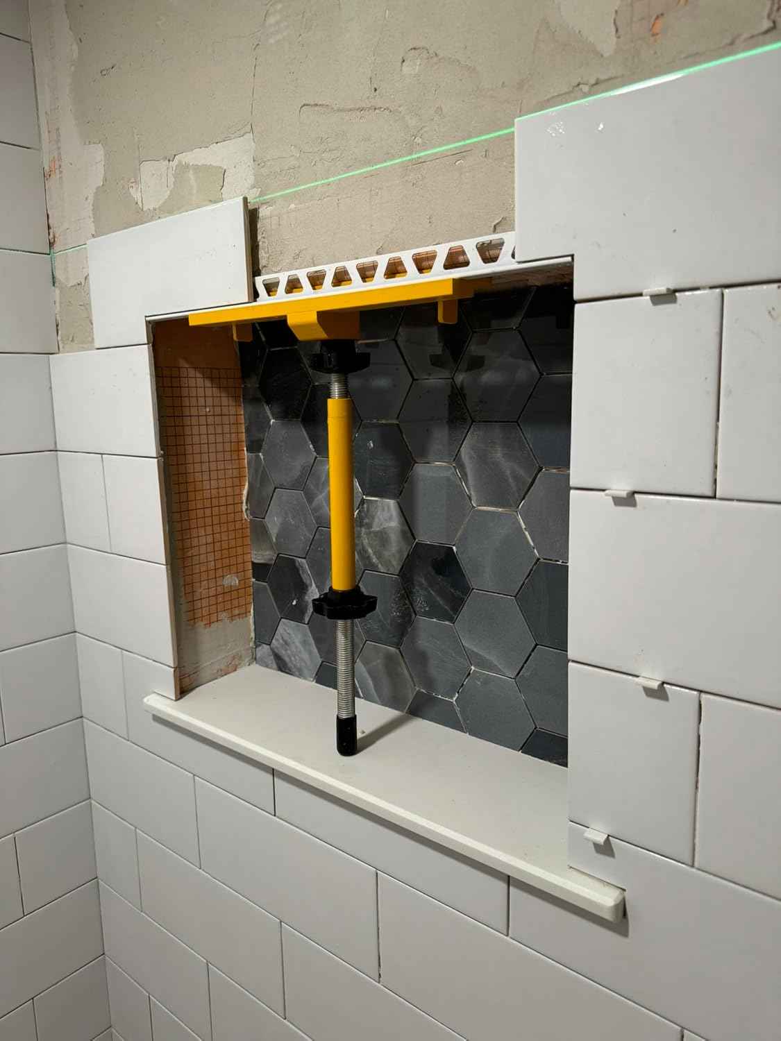 Planum Tile Niche Supporter Kit – Aluminum Shower Niche Tiling Tool for Ceramic & Porcelain Shelves