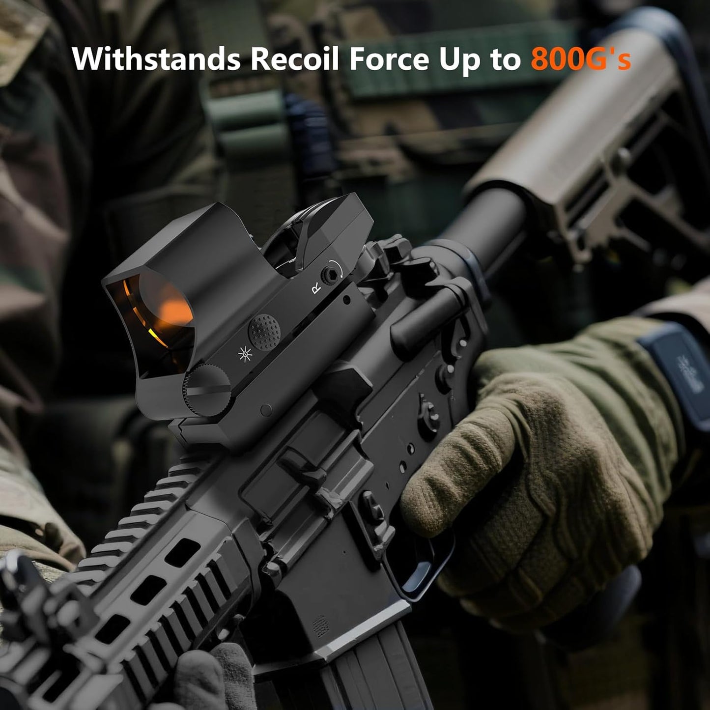 Reflex Sight | 40mm Red Dot Sight with 4 Multi-Reticle Options for Picatinny Rail