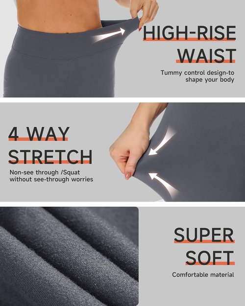GAYHAY High Waisted Biker Shorts - Soft Black Spandex for Women | Perfect for Workout, Yoga, Dance