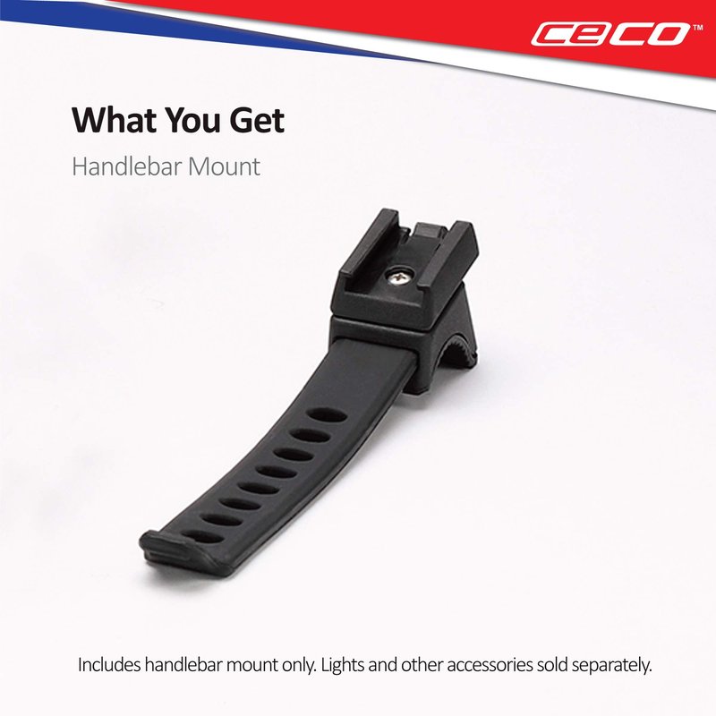 CECO USA F1000 and F1200 Series Headlight Handlebar Mount, Heavy Duty Hard Mount Clamps to 22 to 32mm Diameter Bicycle Handlebars, for F Series Bicycle Light Only, OEM, Original, Quality, Accessory