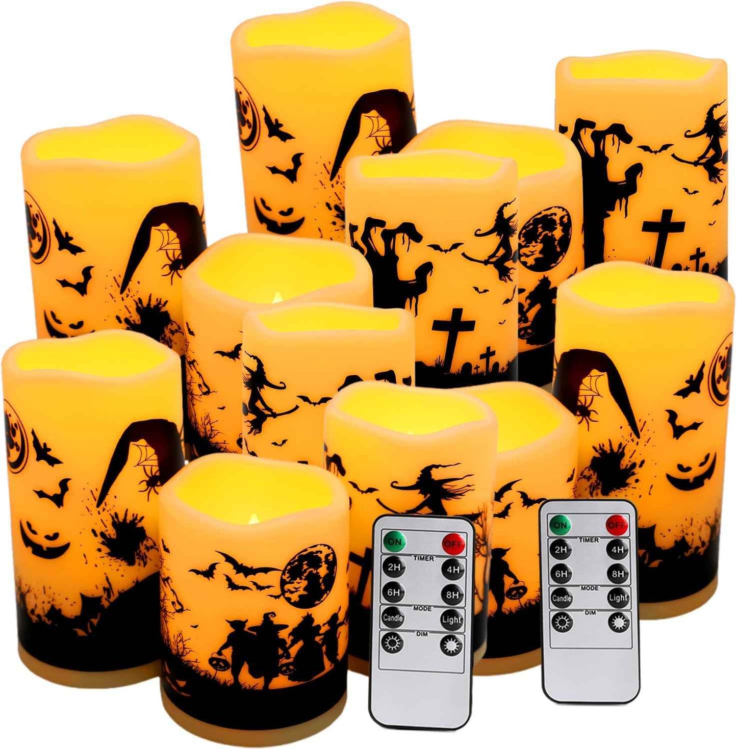 24-Pack Remote Control LED Flameless Candles - 3D Flame Timer Candles for Home, Weddings & Holidays