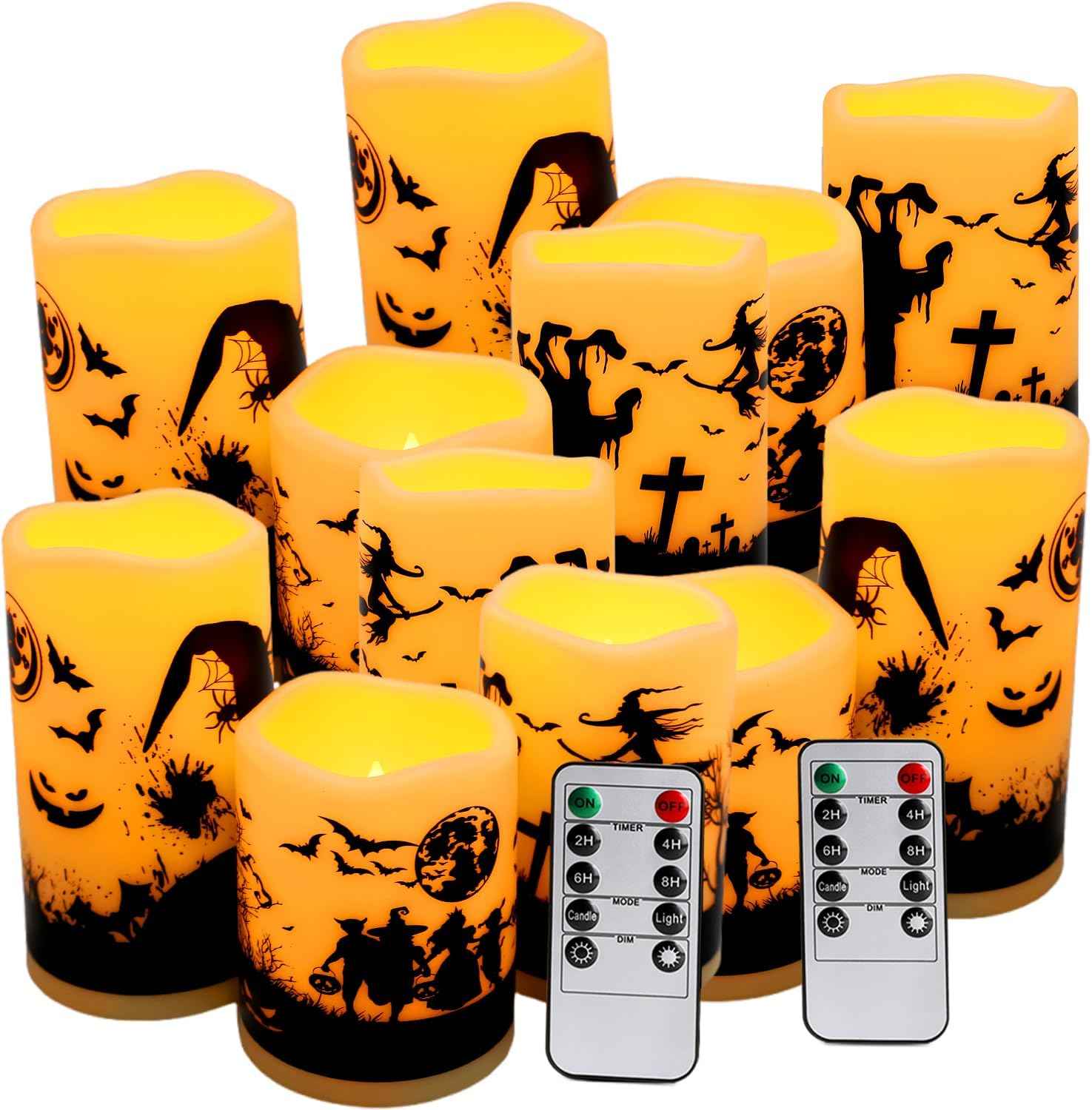 24-Pack Remote Control LED Flameless Candles - 3D Flame Timer Candles for Home, Weddings & Holidays