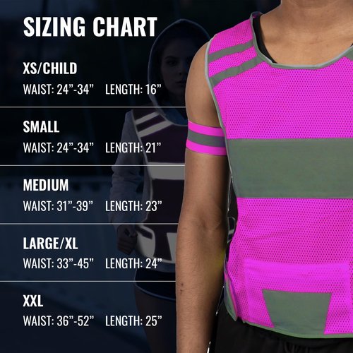247 Viz Mesh Reflective Vest with Inside Pocket - High Visibility Reflective Running Gear Safety Vest Straps for Men, Women,Kids, for Night Running, Walking, & Cycling