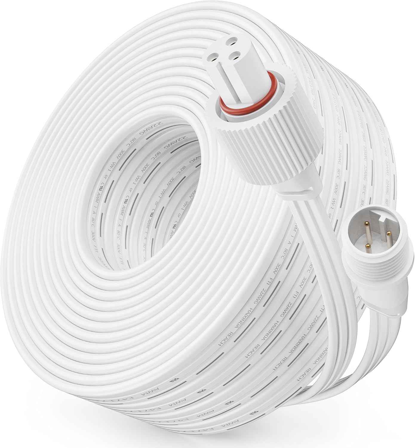 10FT 3-Pin Extension Cable (3-Pack) for Govee Outdoor Lights - Compatible with H705, H706, H703, H805