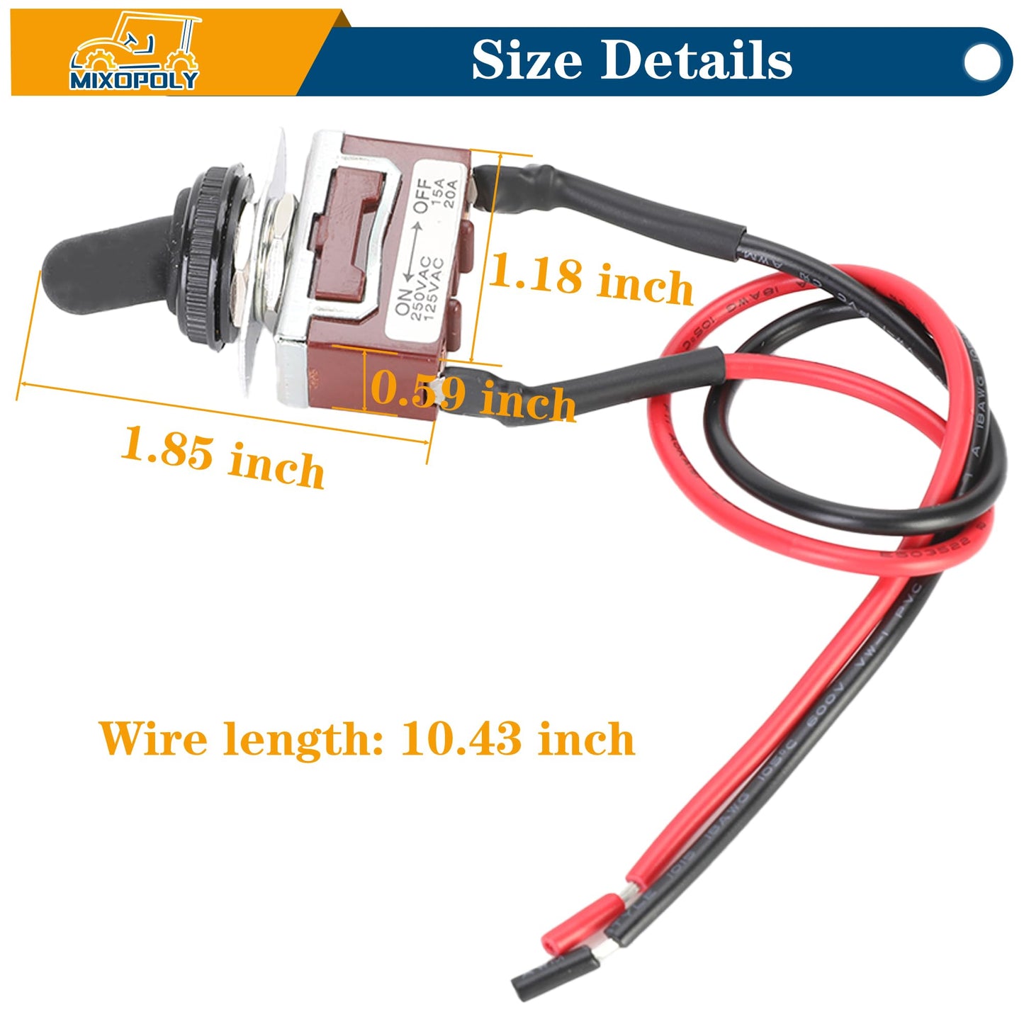 MIXOPOLY Golf Cart Run Tow Switch Replacement Kit for EZGO RXV and 2Five Electric 2008-up, OEM 608900