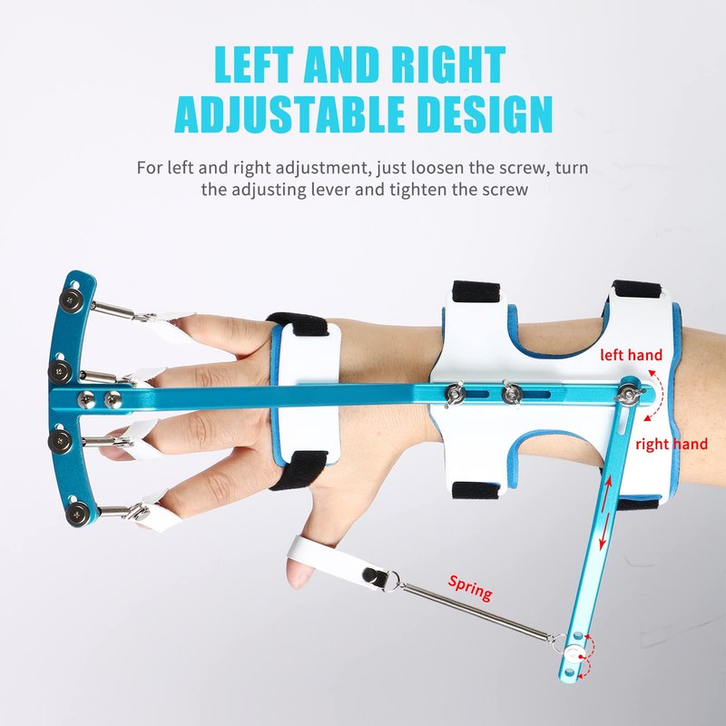 Tairibousy Hand Wrist Finger Orthotics Training Device Wrist Finger Orthosis Brace Hand Finger Muscle Strength Rehabilitation Trainer Finger Wrist Orthotics Exerciser for Hemiplegia Stroke