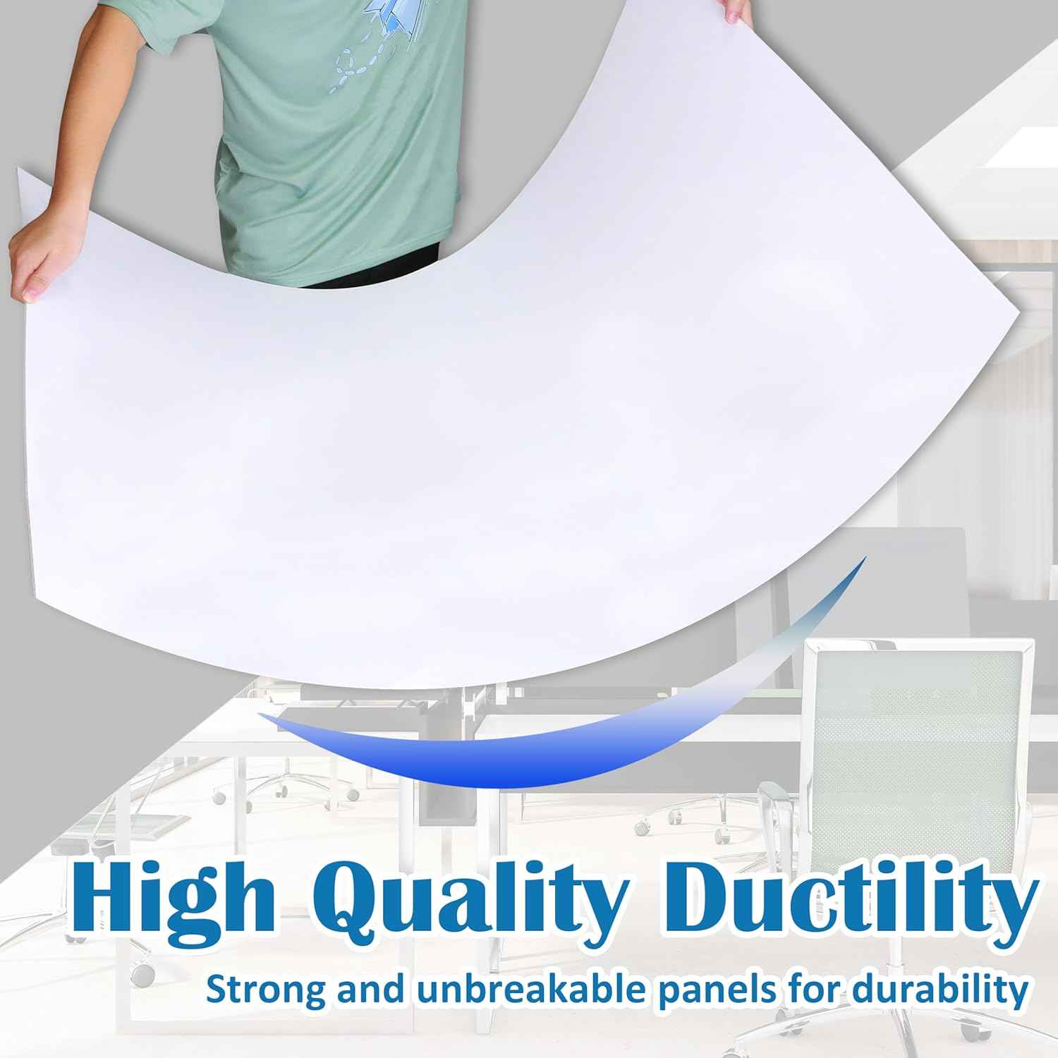 12-Pack Waterproof White Drop Ceiling Tiles 2ft x 2ft - Fire-Rated PVC Panels