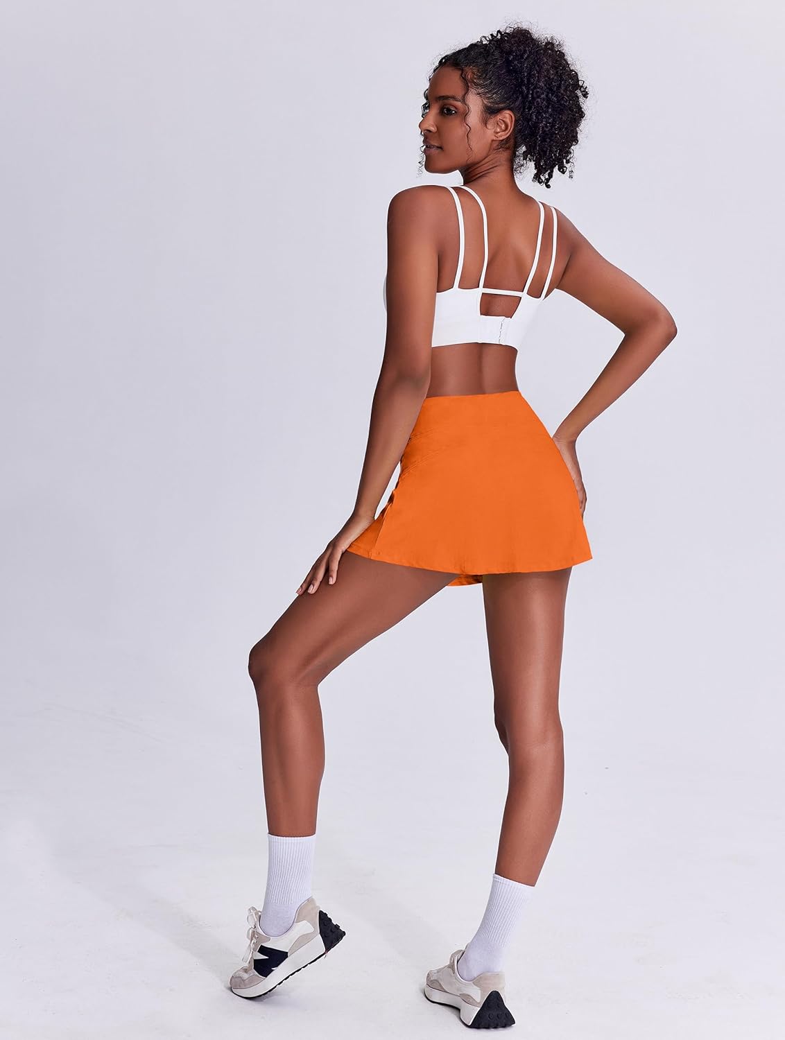 PINSPARK Tennis Skirts for Women - Lightweight Pleated Athletic Skort with Shorts Pocket for Golf & Pickleball