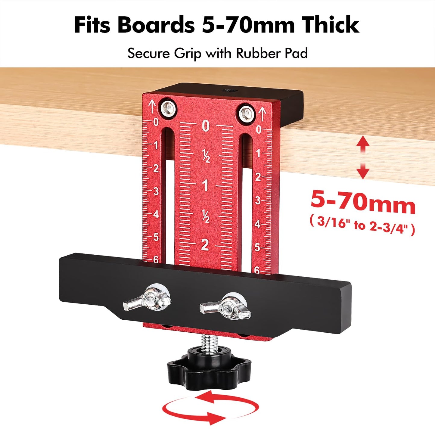 Draxzor Cabinet Door Mounting Jig, Premium Aluminium Alloy Cabinet Door Installation Positioner, Adjustable Positioning Tool for Easy Door Alignment on Frameless & Face Frame Cabinets