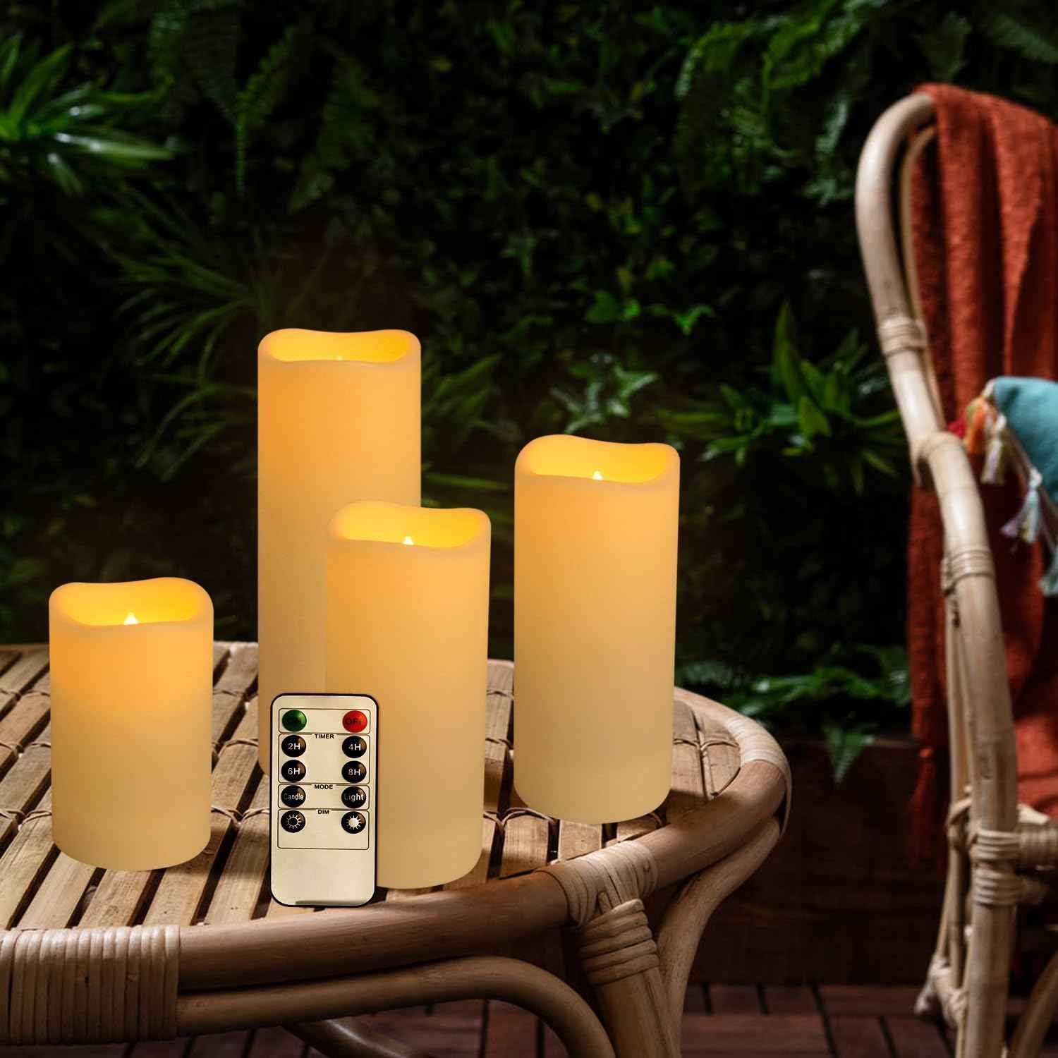 24-Pack Remote Control LED Flameless Candles - 3D Flame Timer Candles for Home, Weddings & Holidays