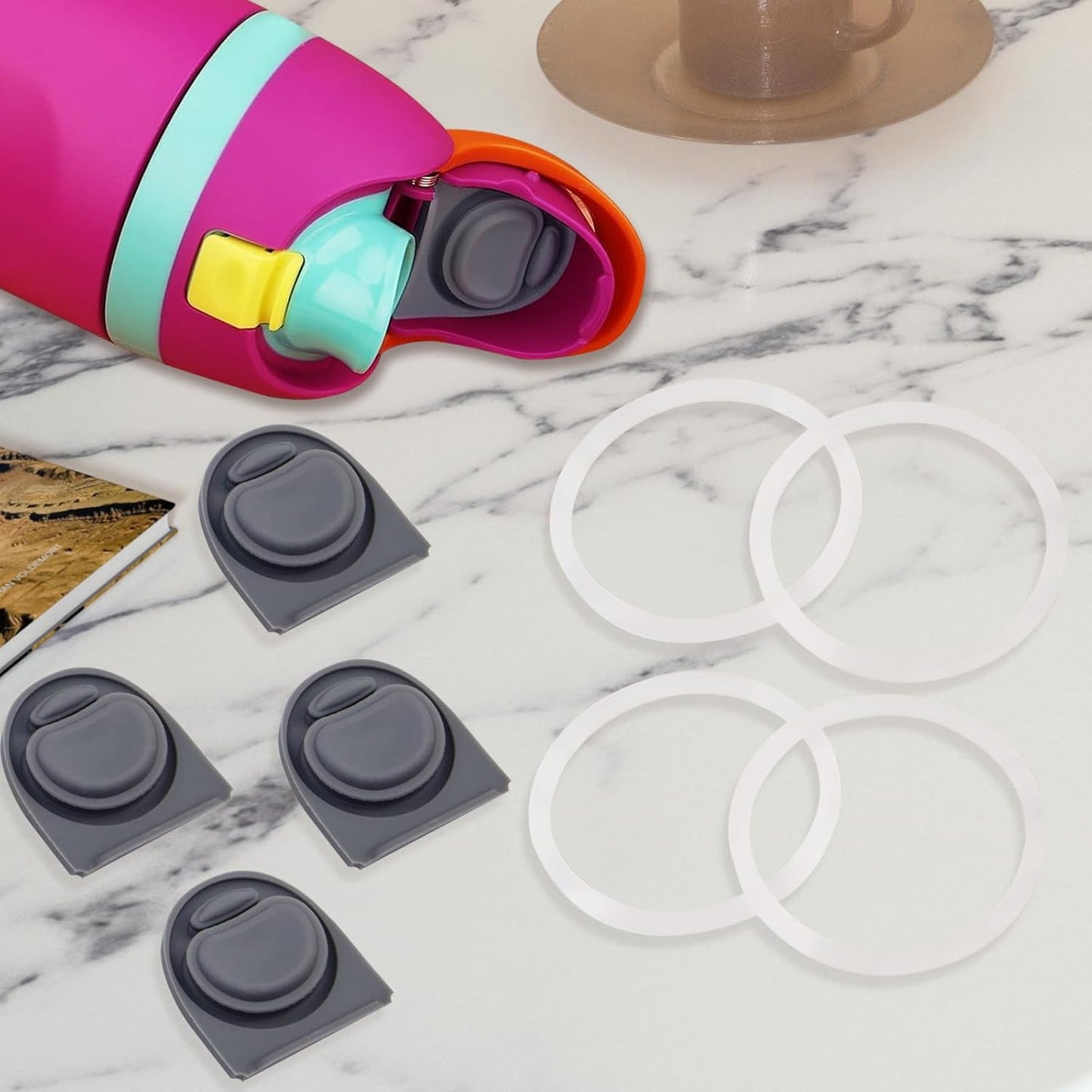 Owala Replacement Rubber Stopper & O-Ring Gasket - Compatible with 24oz & 32oz Water Bottles
