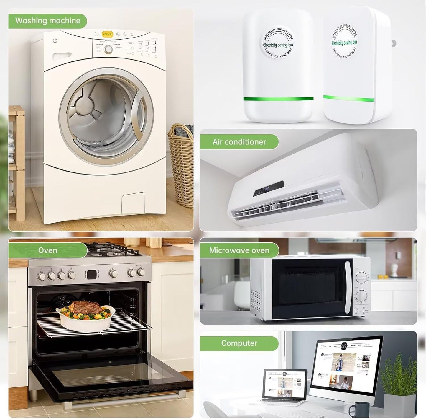 Stop Watt Energy Saving Device Power Saver Electricity Saving Device Save Electricity Stopwatt Energy Saving Device Electricity Saving Box US Plug 90V 250V 30KW Green 4Pack