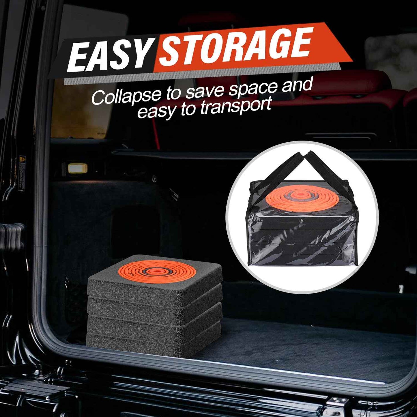 28 Inch Collapsible Traffic Safety Cones - Weighted Base & Reflective Collars, 4 Pack
