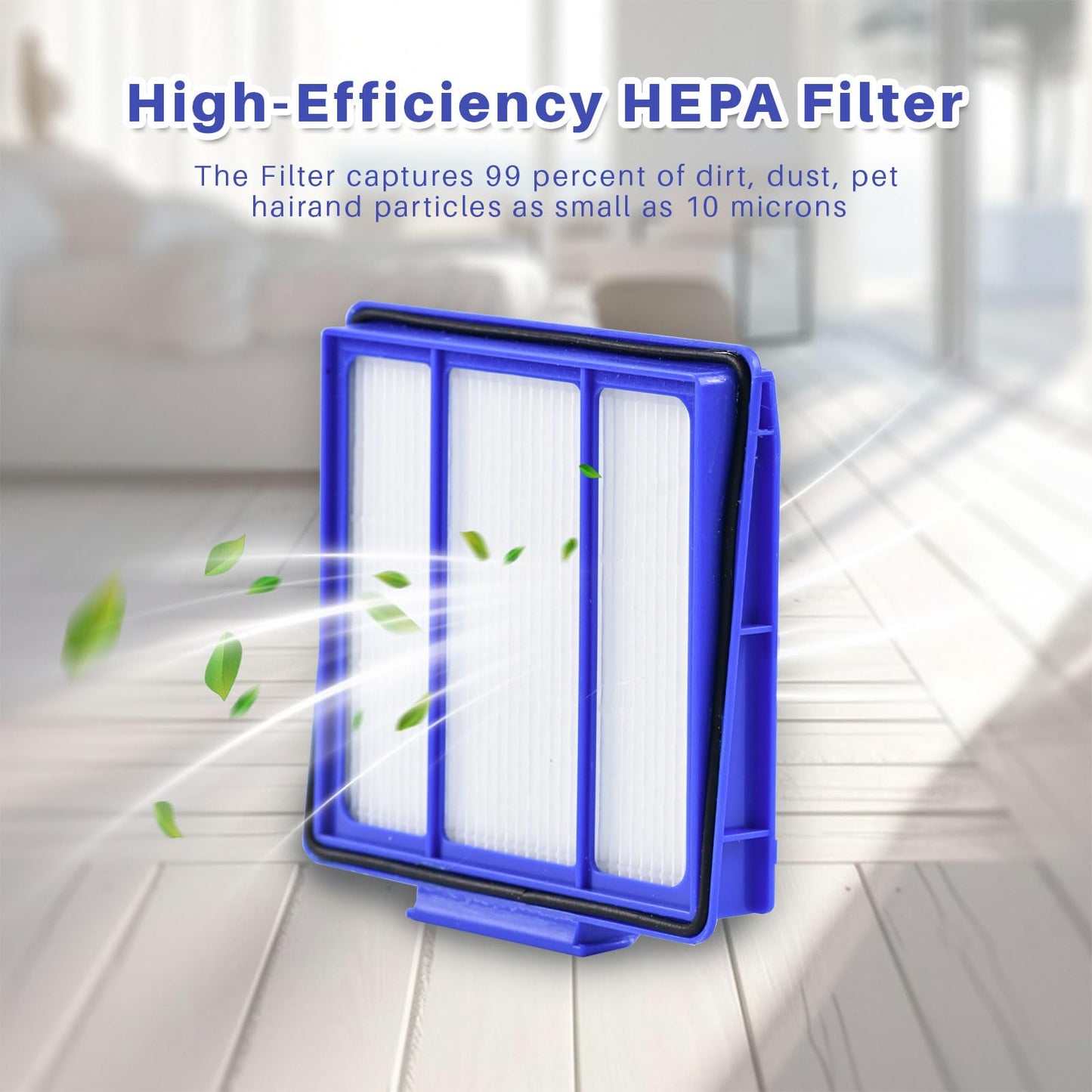 5-Pack HEPA Replacement Filters for Shark RV1001AE ION/IQ/EZ/Rocket/Robot/Pet Series Vacuums Compatible with AV2501AE, AV753, AV910/912S/915S, UR1000SR & More Vacuum Cleaner Parts