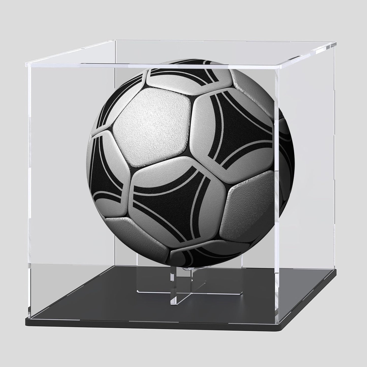 HEMYLU Ball Stand 4-Pack, Acrylic Display Stand for Football Basketball Soccer Volleyball Rugby, Ball Display Holder for Storage and Displaying