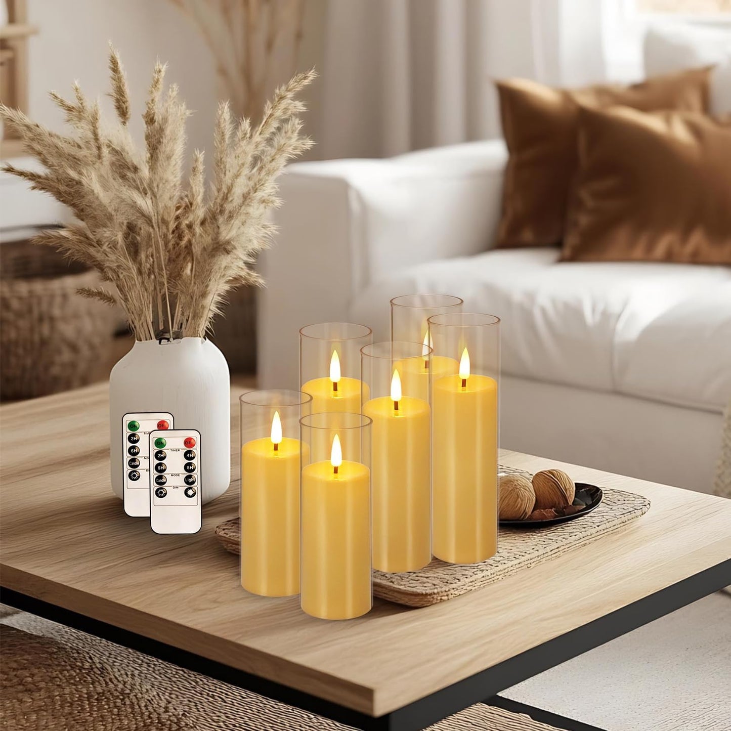 24-Pack Waterproof Flameless LED Candles with Remote & Timer – 4", 5", 6" Sizes for Halloween & Weddings