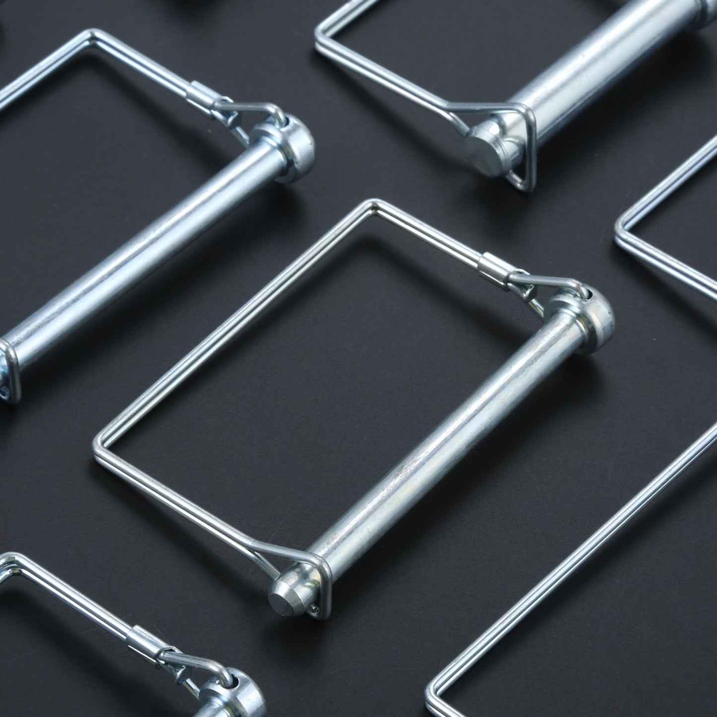 4 Pack 1/4" x 3-5/32" Trailer Coupler Pins – Zinc-Plated Carbon Steel Locking Hitch Pins for Utility Trailer, Lawn Tractor, RV, Boat, Farm Equipment – Rust-Resistant Small Safety Towing Pins