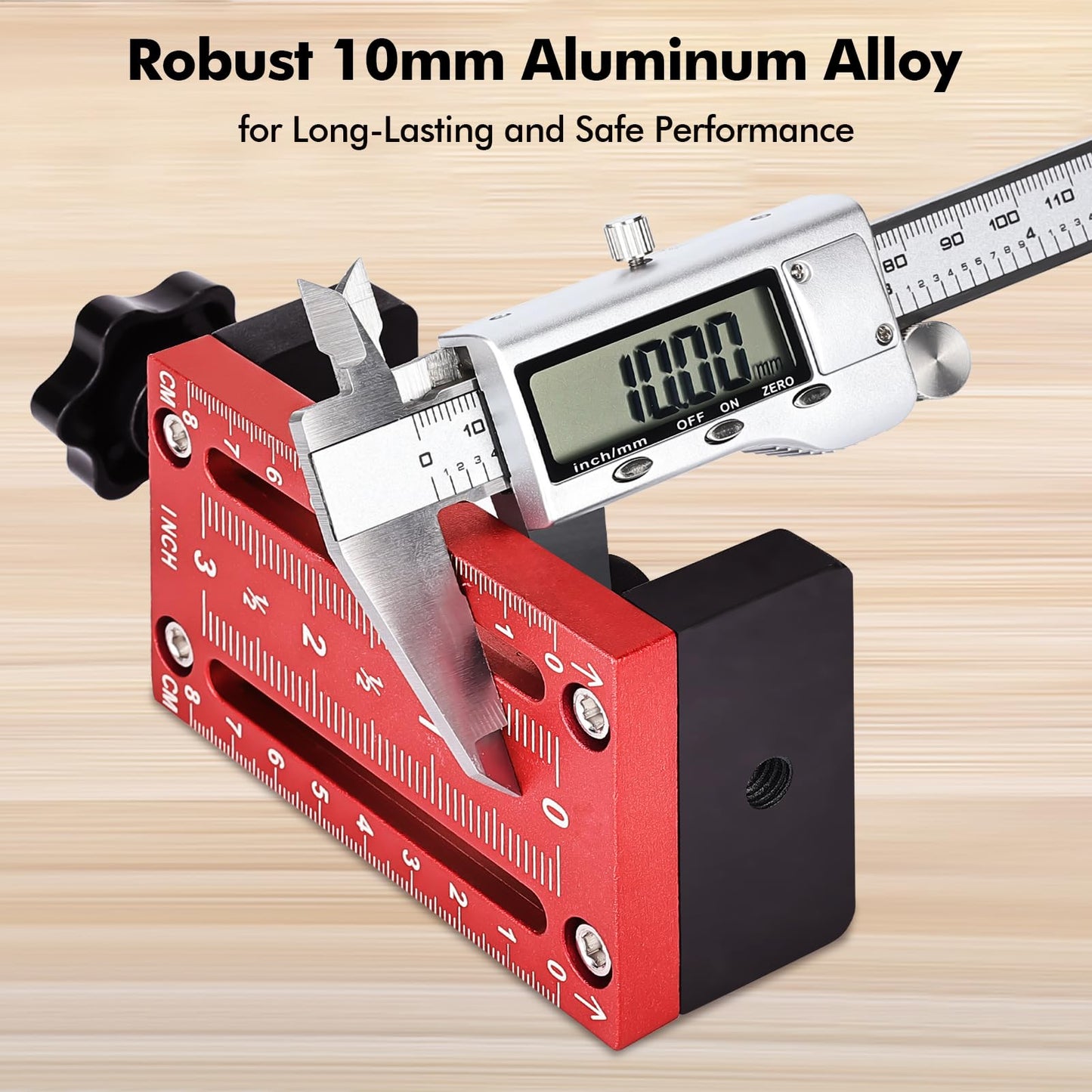 Draxzor Cabinet Door Mounting Jig, Premium Aluminium Alloy Cabinet Door Installation Positioner, Adjustable Positioning Tool for Easy Door Alignment on Frameless & Face Frame Cabinets