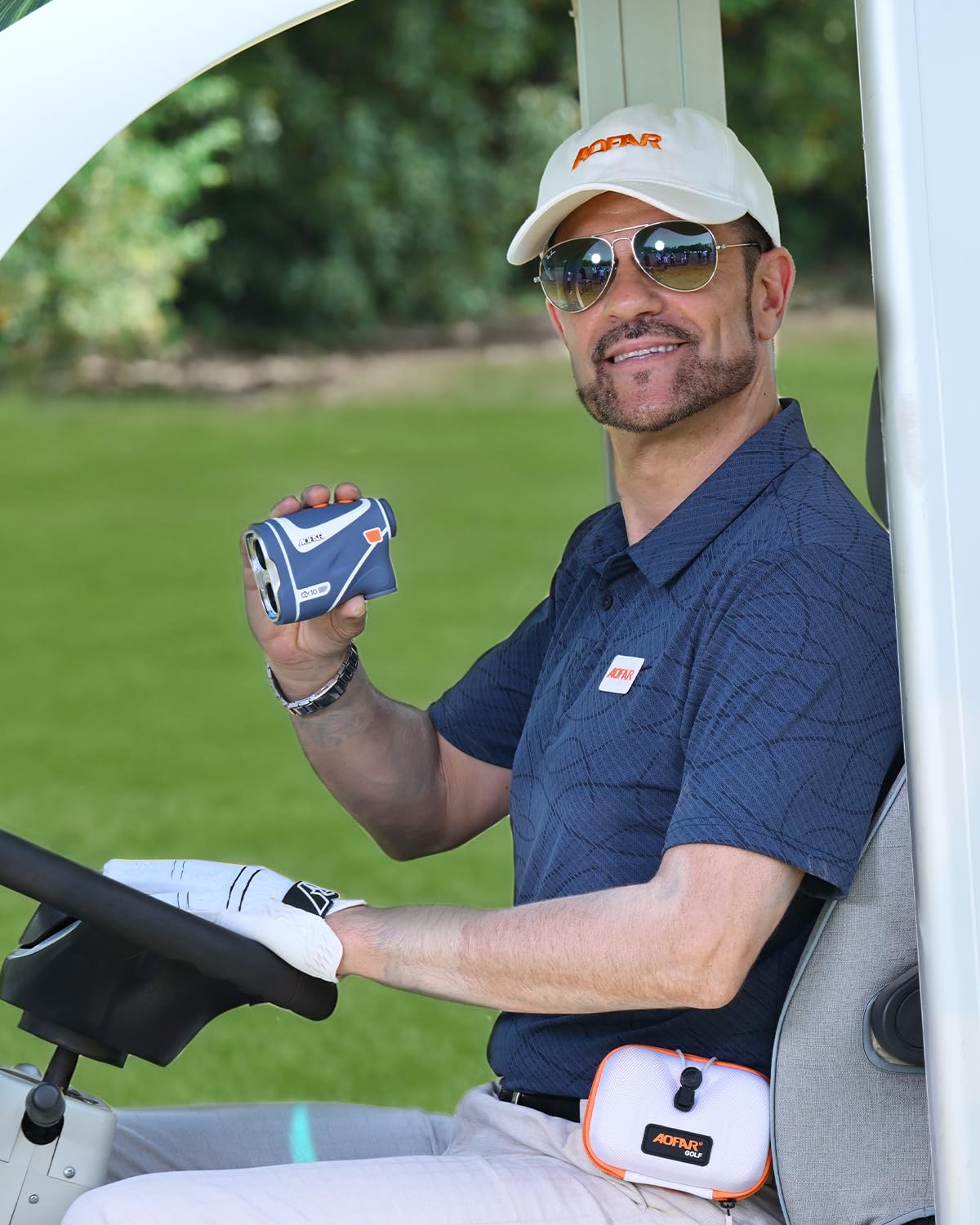 AOFAR GX10 Golf Rangefinder with Exclusive Auto RED Display Adjustment, Max N52 Magnet for Absorbing Anywhere, Independent Slope Switch Button with Indicator Light, Full Accessories, IPX4 Waterproof